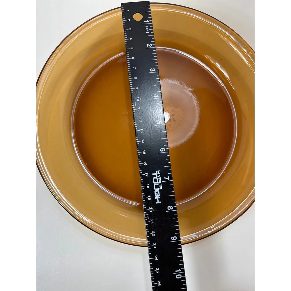 Anchor Hocking Fire King 9 Inch Amber Glass Pie Plate Pan 460 Made USA Vintage